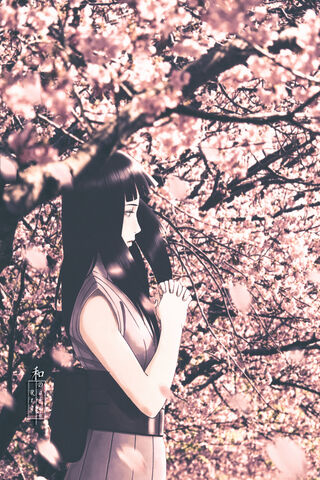Blossoms of Serenity: Hinata Hyuga in Bloom 🌸