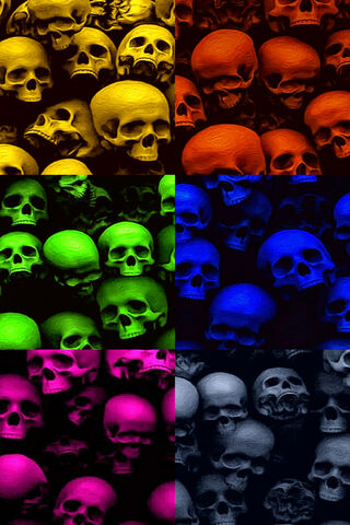 Colorful Chaos: The Multiskull Mosaic 🎨💀