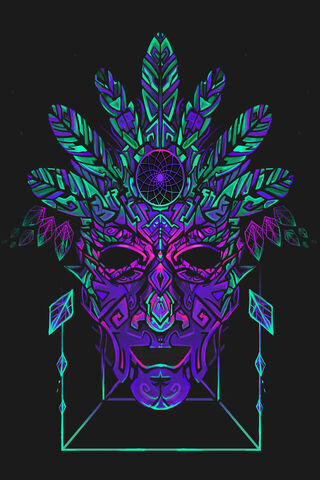 Mystical Glow: The Neon Mask Experience ✨🎭