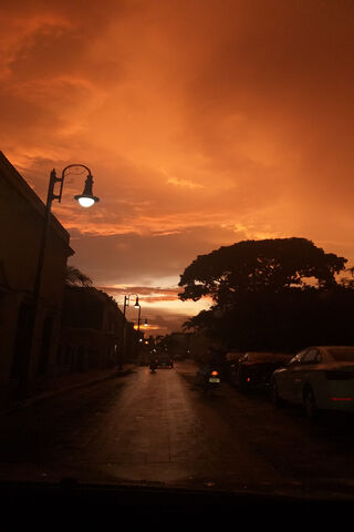 Sunset Serenade: The Orange Sky