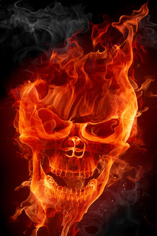 Flaming Skull