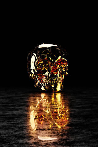 Gold Skull Render