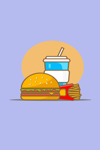 Delicious Fast Food Feast 🍔🍟🥤