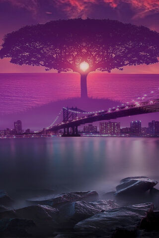 Twilight Serenity: A Sunset Symphony 🌅🌳