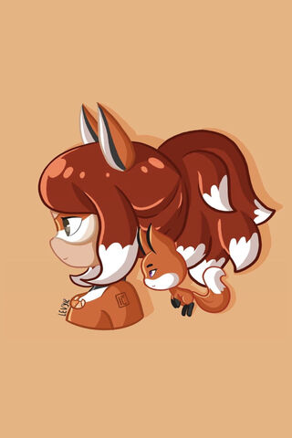 Rena Rouge and Her Playful Kwami 🦊✨