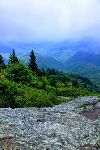 mountains nature fog