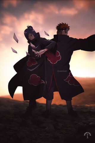 Shadows of the Akatsuki: Yahiko and Konan Unite 🌅