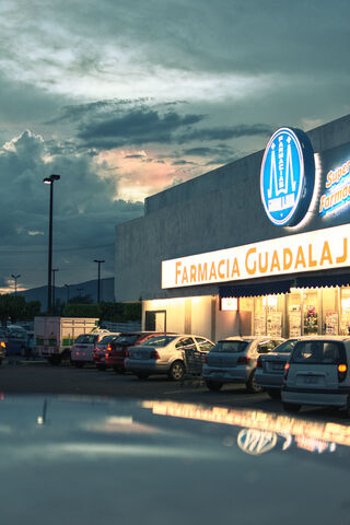 Twilight Glow Over the Pharmacy 🌅