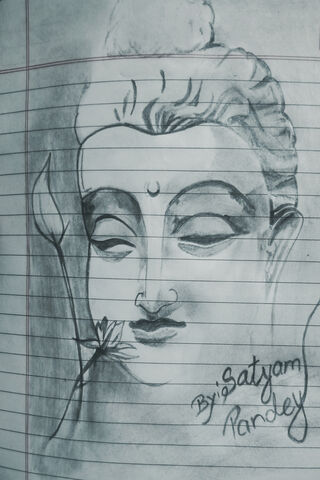 Serenity in Sketch: The Essence of Buddha 🧘 ️✨