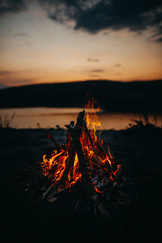 Embers of Serenity: A Night by the Fire 🔥🌌