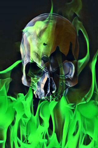 Green Death Skull