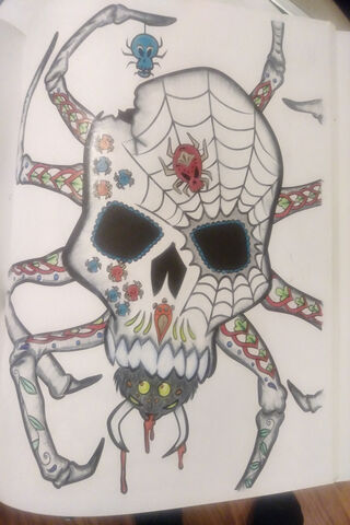 Creepy-Cool Spider Sugar Skull 🎃🕷️