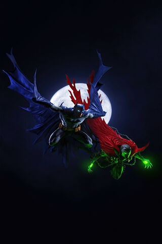 Dark Heroes Unite: Batman & Spawn in Action! 🦇🔥