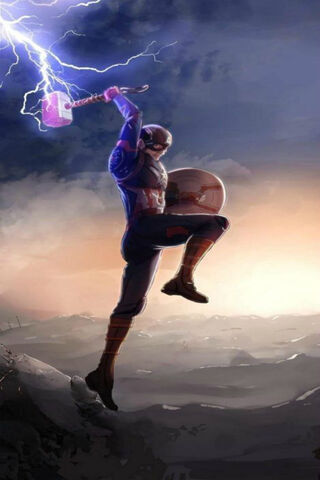 Heroic Thunder: Captain America's Might