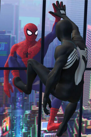 Duality of Heroes: Symbiote Spiderman Unleashed! 🕷️🖤