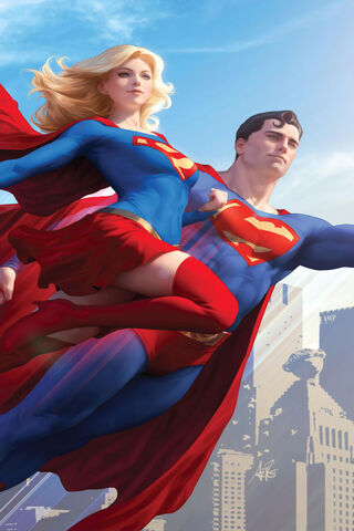 Heroes in Flight: Supergirl and Superman Unite! 🦸 🦸 