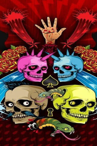 Skull & Roses: A Colorful Chaos
