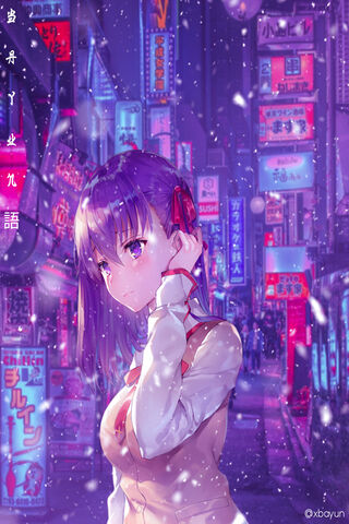 Sakura's Night in the Neon City 🌸✨