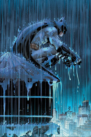 Gotham's Dark Guardian: A Rainy Vigil