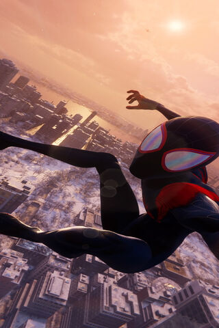 Soaring Through the City: Miles Morales in Action! 🕷️🌆
