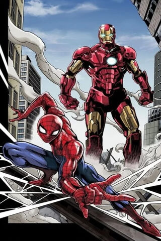 Heroes Unite: Spider-Man and Iron Man in Action! 🕷️🤖
