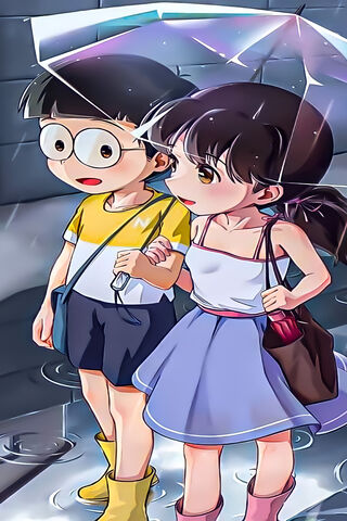 Nobita y Suzuka