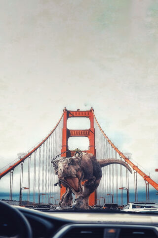 Jurassic Giants Meet Iconic Landmarks 🦖🌉