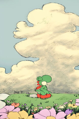 Yoshi's Serene Daydream 🌼☁️