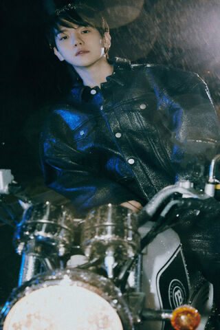 Riding the Storm: Baekhyun's Bold Vibes 🌧️🏍️
