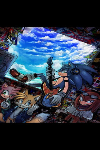 Sonic Crew: Rocking the Skies! 🎸☁️