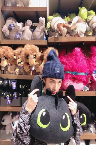 Hyunjin's Playful Moment with Plush Friends! 🐾✨