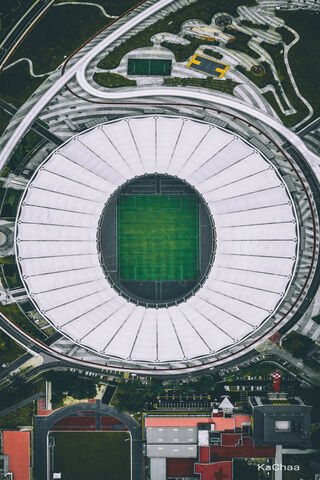 The Heart of the Game: Aerial View of the Stadium