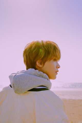 Haechan: A Moment of Reflection by the Sea 🌊✨