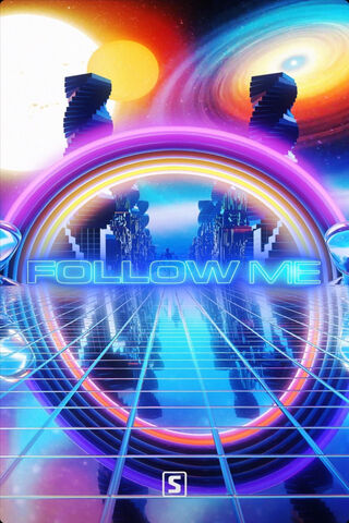 Cosmic Journey: Follow the Neon Path 🌌✨