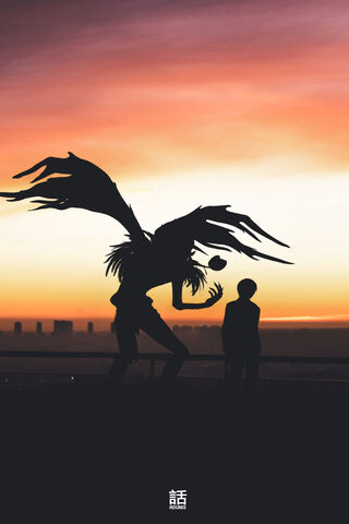 Shadows of Fate: Ryuk and Yagami at Dusk 🌅
