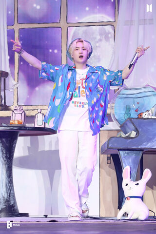 Suga's Colorful Stage Vibes 🎤✨