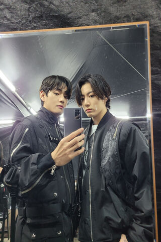 Dynamic Duo: Taekook's Mirror Moment ✨