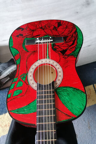 Vibrant Strings: The Art of Music 🎶🎨