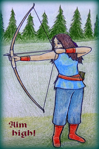 Targeting Dreams: The Archer's Focus 🎯🌲