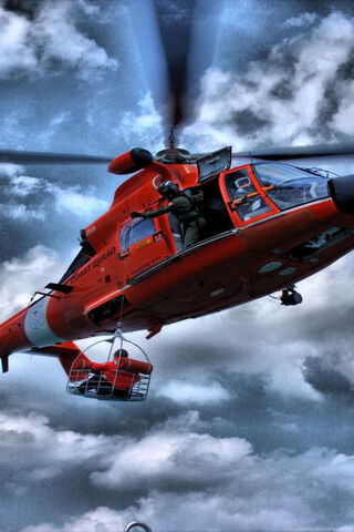 Rescue in Action: Coast Guard Helicopter