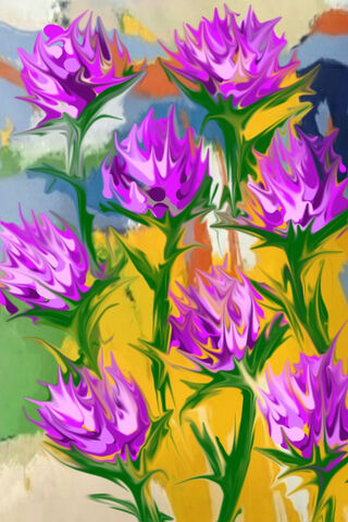 Vibrant Blooms in a Dreamy Landscape 🌸✨