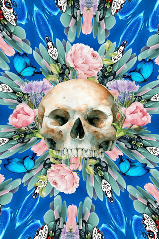 Vibrant Echoes of Mortality 🌸💀🦋