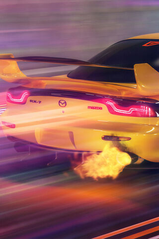 Mazda rx7 flaming out