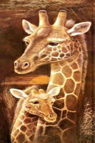 Gentle Giants of the Savanna 🌅🦒