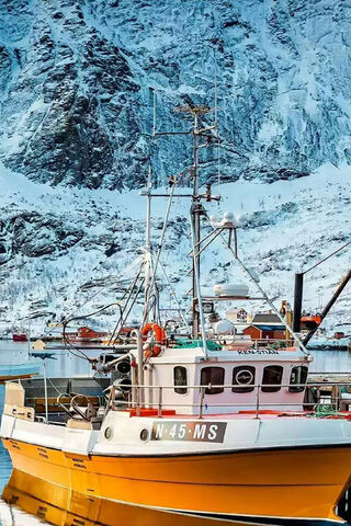 Winter's Harbor: The Resilient Ship 🚢❄️