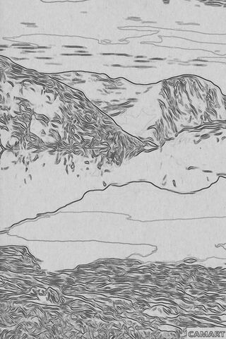Mountain Serenity: A Sketchy Escape 🏞️✏️