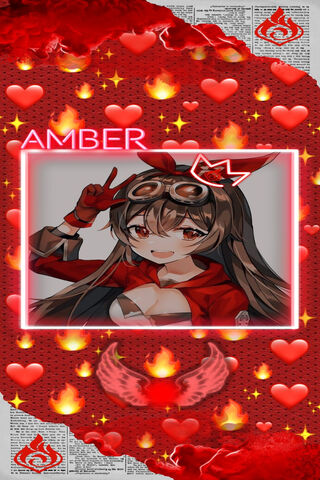 Fiery Charm: Amber's Radiance 🔥❤️