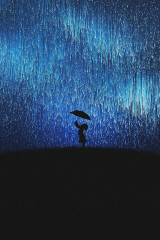 Mystical Umbrella in the Rain of Stars ☔✨