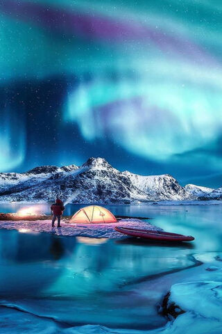 Dancing Lights Over Aurora Mountains 🌌🏔️