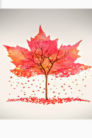 Autumn's Embrace: The Leaf Tree